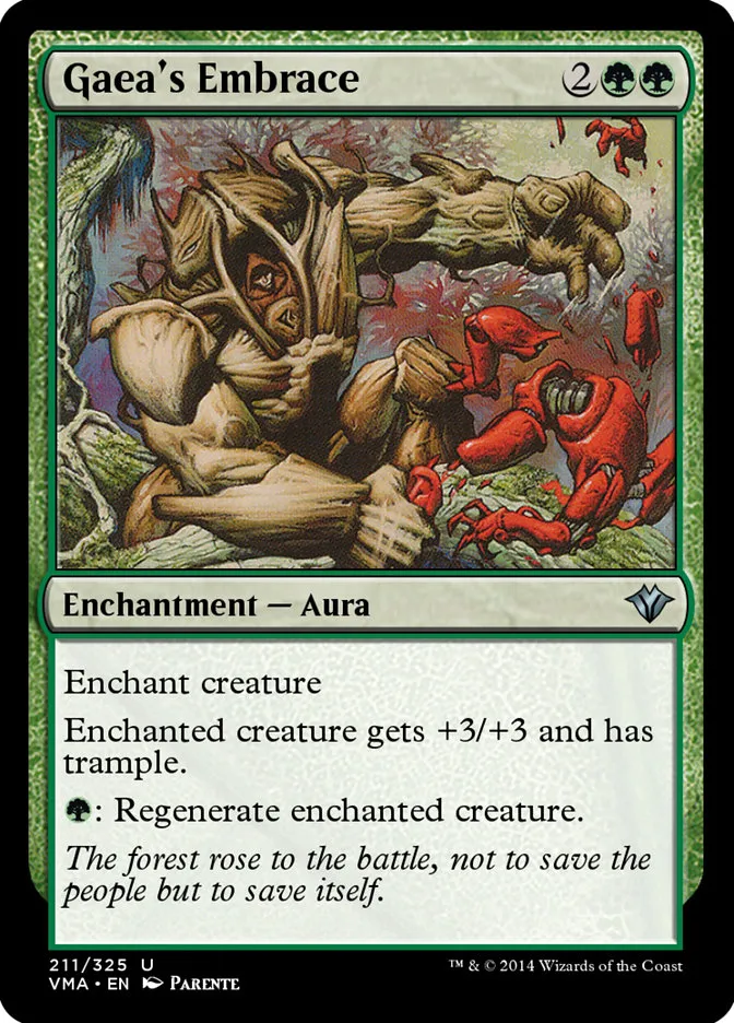 2014 Vintage Masters Gaea's Embrace uncommon #211 unlisted card image