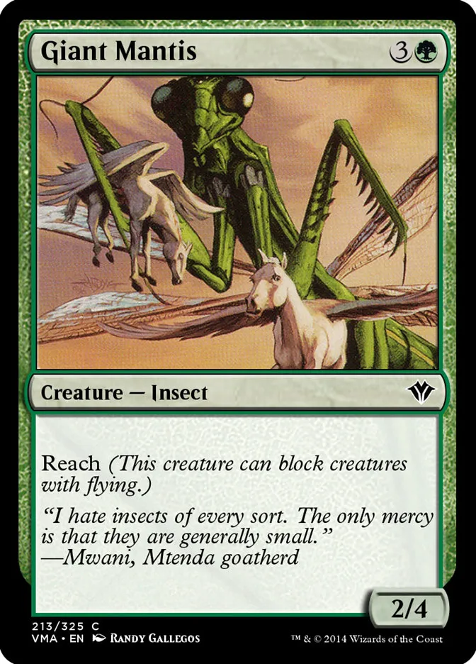 2014 Vintage Masters Giant Mantis common #213 unlisted card image