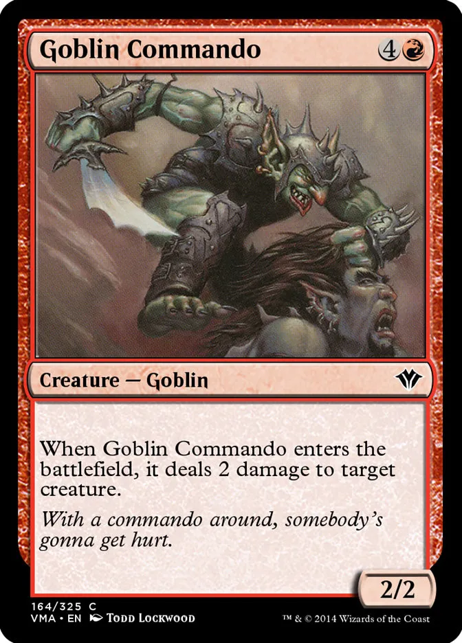 2014 Vintage Masters Goblin Commando common #164 unlisted card image