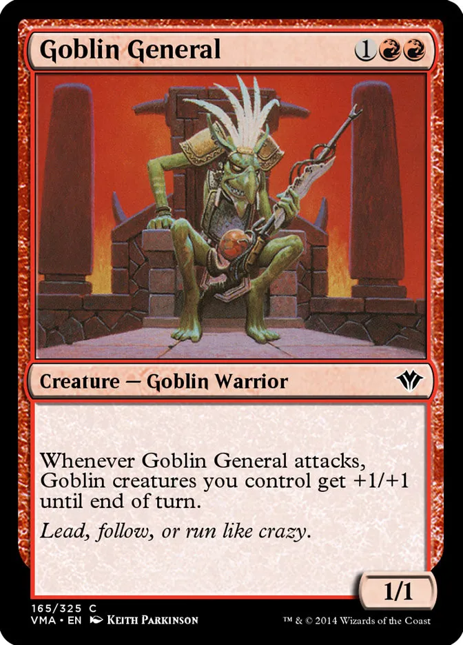 2014 Vintage Masters Goblin General common #165 unlisted card image