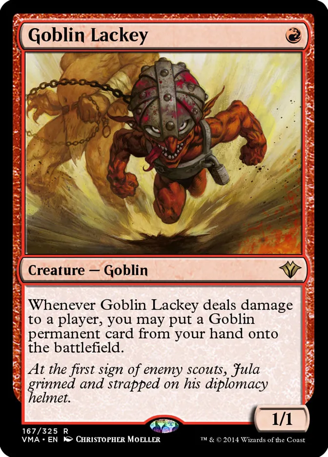 2014 Vintage Masters Goblin Lackey rare #167 unlisted card image