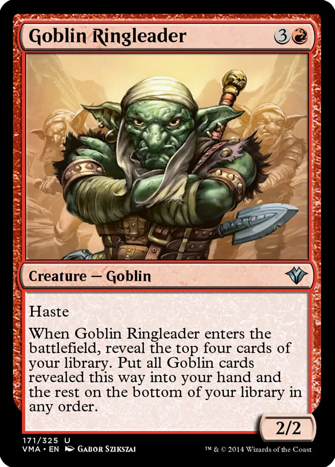 2014 Vintage Masters Goblin Ringleader uncommon #171 unlisted card image