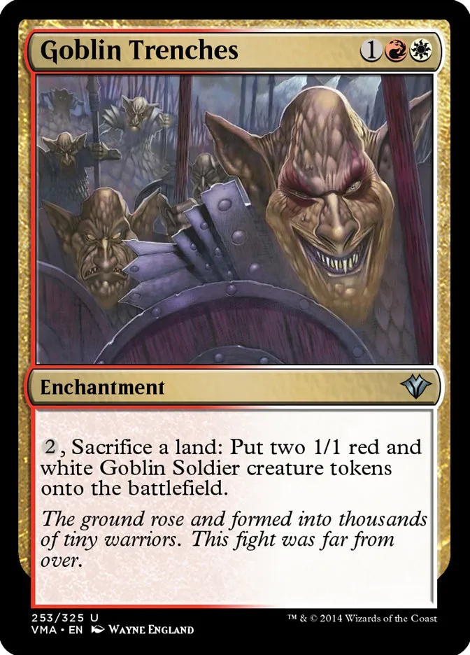 2014 Vintage Masters Goblin Trenches uncommon #253 unlisted card image