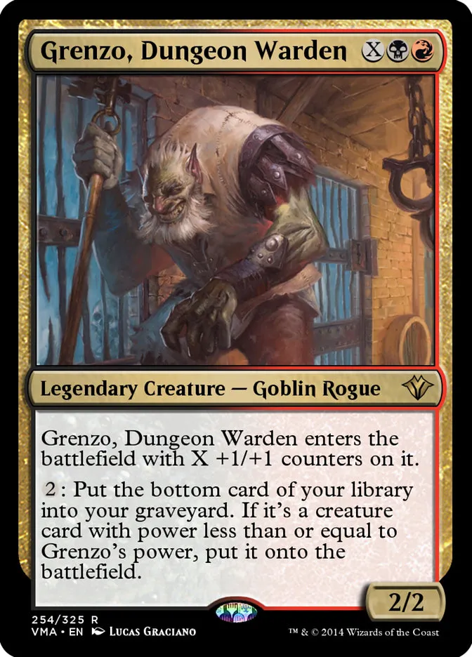 2014 Vintage Masters Grenzo, Dungeon Warden rare #254 unlisted card image