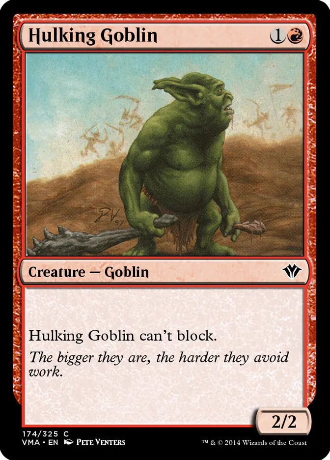 2014 Vintage Masters Hulking Goblin common #174 unlisted card image