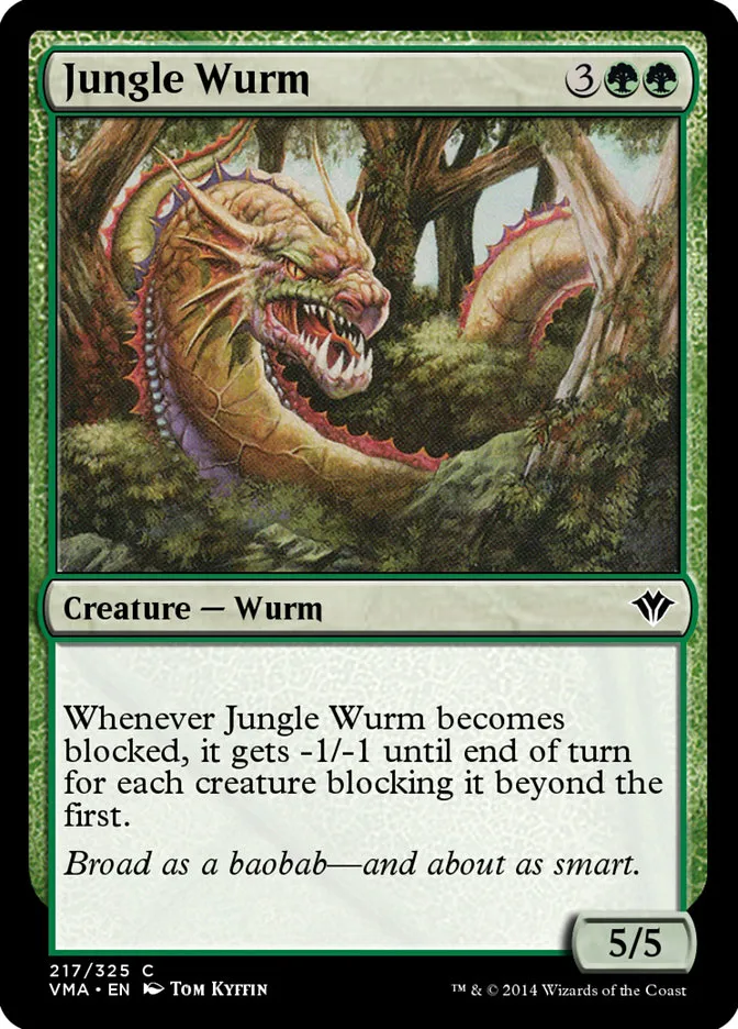 2014 Vintage Masters Jungle Wurm common #217 unlisted card image
