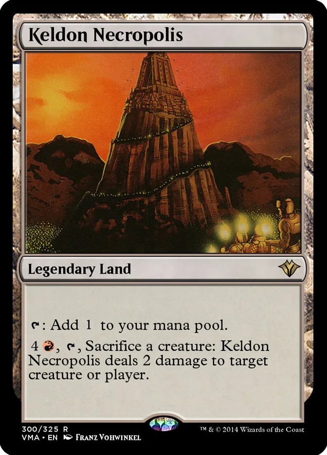 2014 Vintage Masters Keldon Necropolis rare #300 unlisted card image