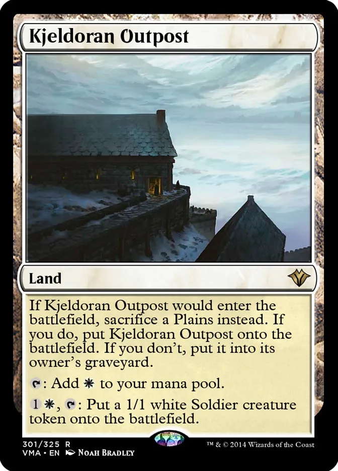2014 Vintage Masters Kjeldoran Outpost rare #301 unlisted card image