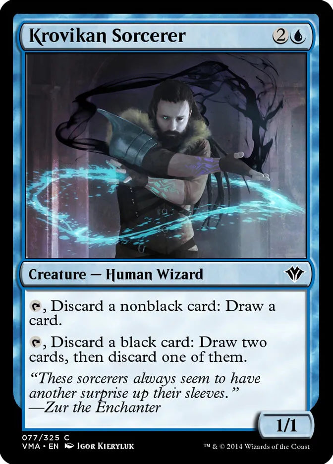 2014 Vintage Masters Krovikan Sorcerer common #77 unlisted card image