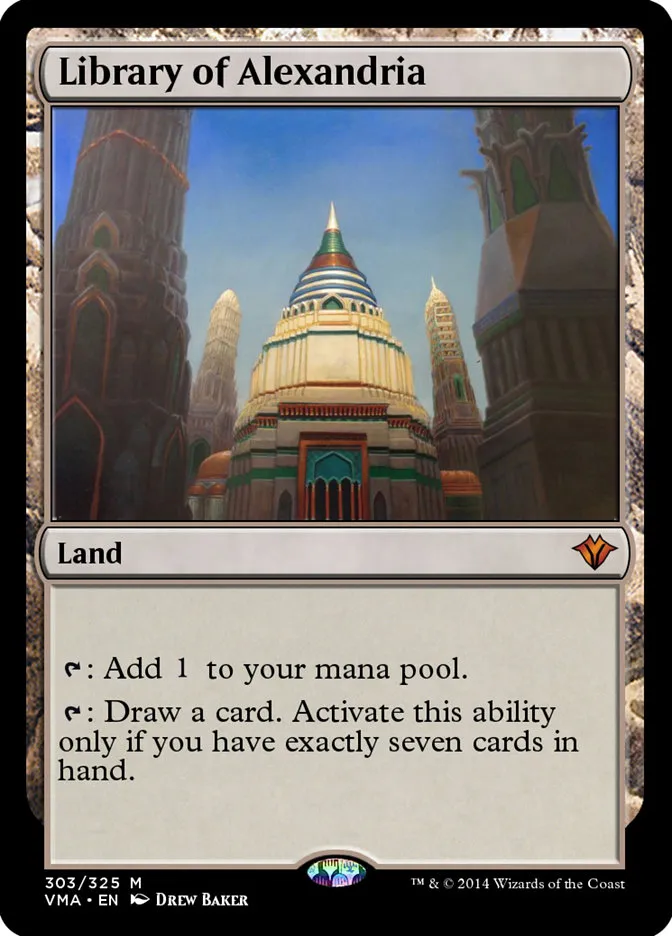 2014 Vintage Masters Library of Alexandria mythic #303 unlisted card image