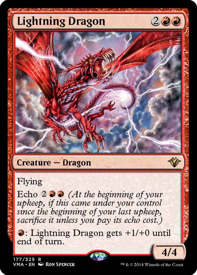 2014 Vintage Masters Lightning Dragon rare #177 unlisted card image