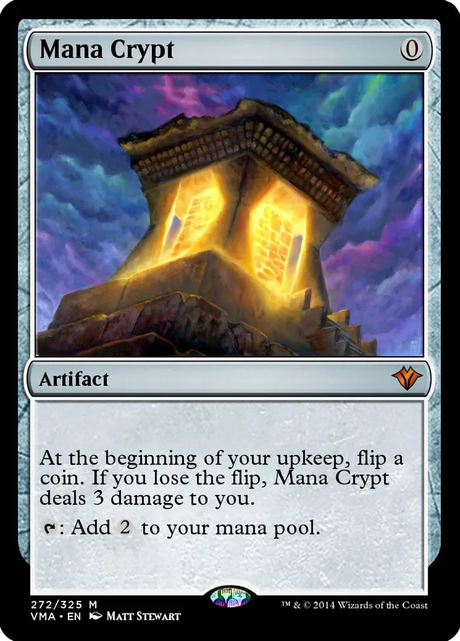 2014 Vintage Masters Mana Crypt mythic #272 unlisted card image