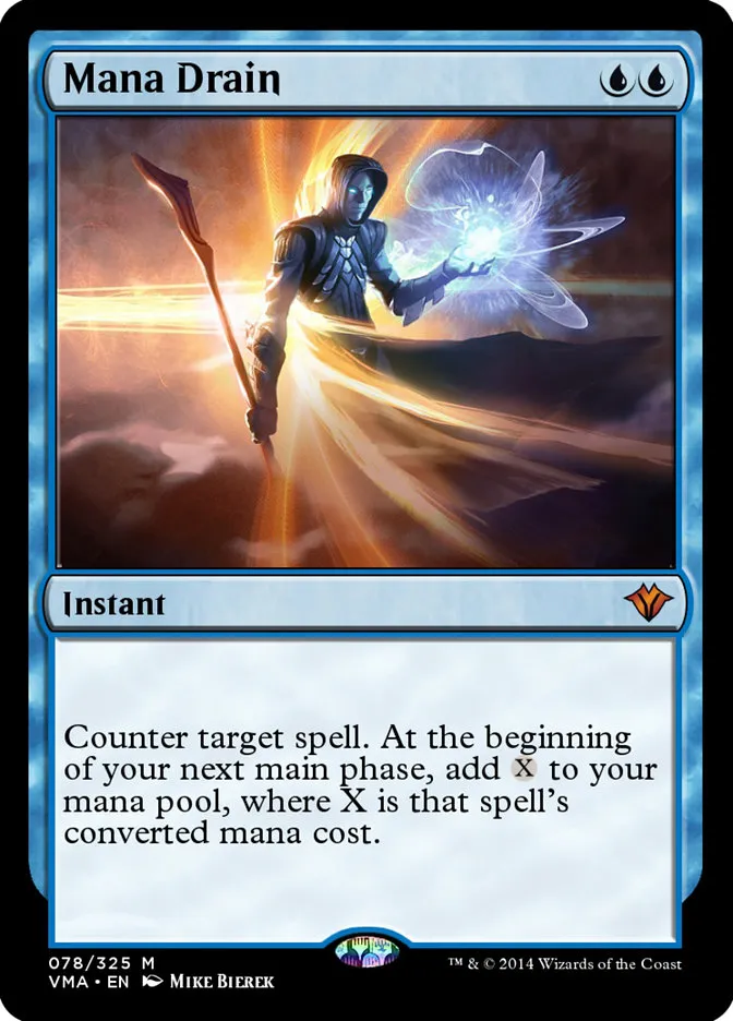 2014 Vintage Masters Mana Drain mythic #78 unlisted card image