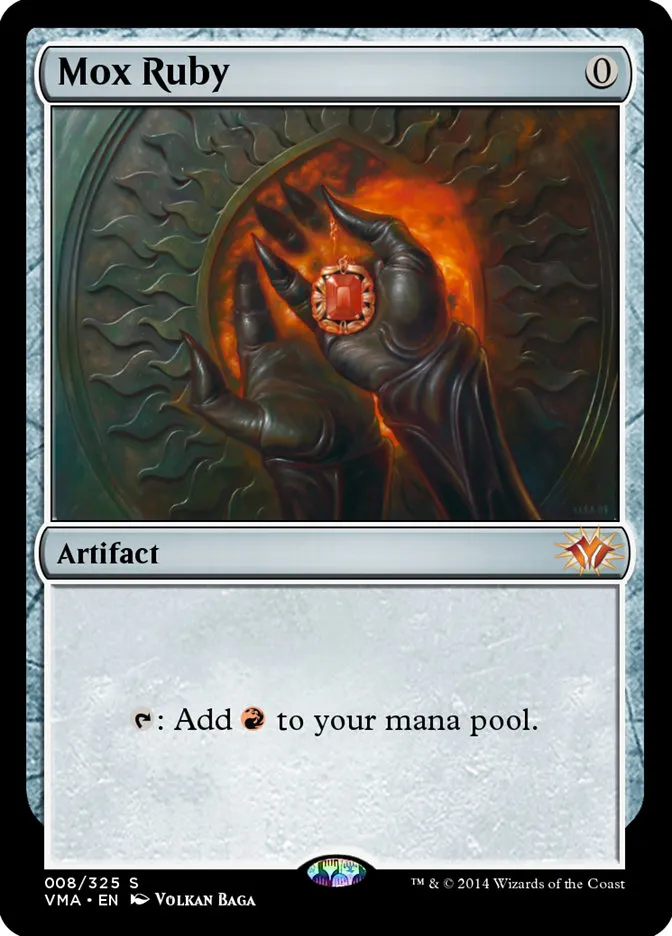 2014 Vintage Masters Mox Ruby bonus #8 unlisted card image