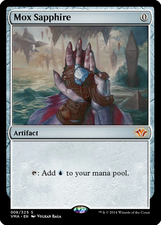 2014 Vintage Masters Mox Sapphire bonus #9 unlisted card image