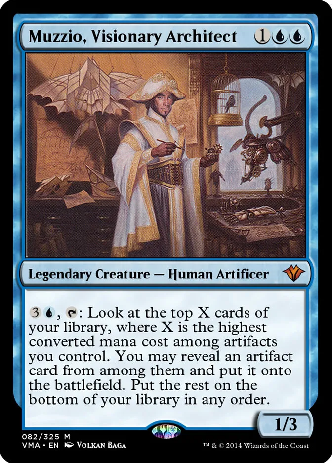 2014 Vintage Masters Muzzio, Visionary Architect mythic #82 unlisted card image