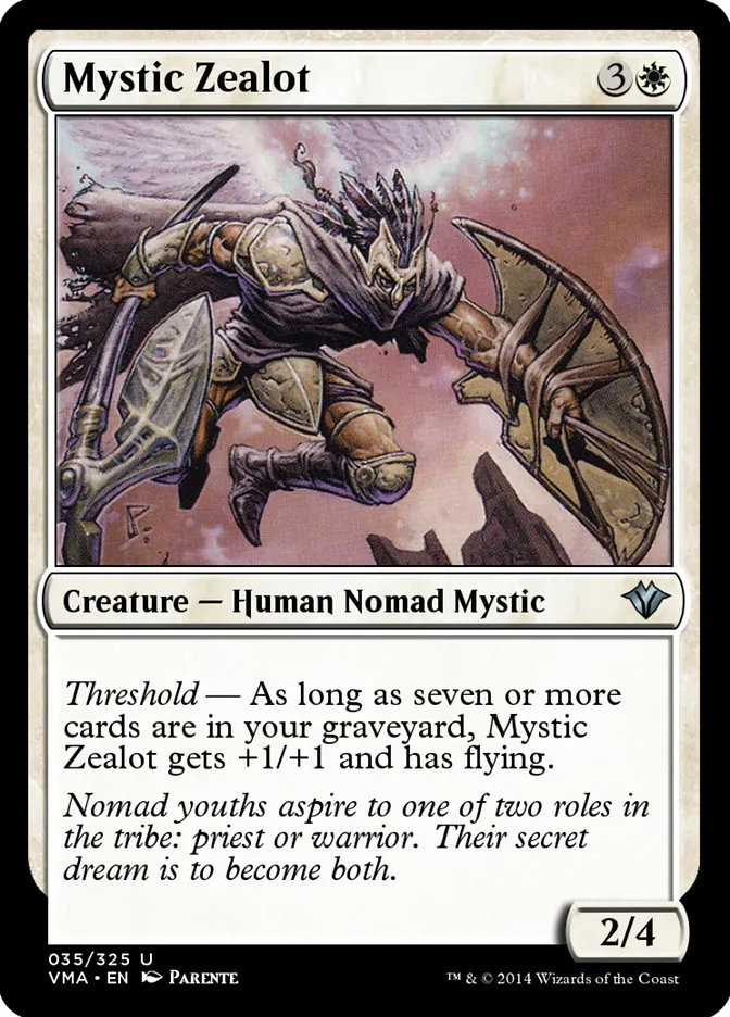 2014 Vintage Masters Mystic Zealot uncommon #35 unlisted card image