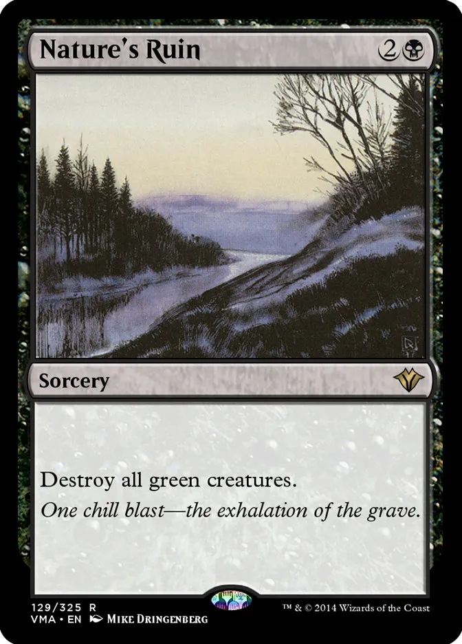 2014 Vintage Masters Nature's Ruin rare #129 unlisted card image