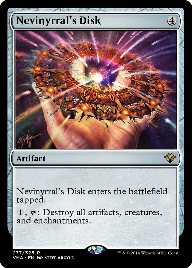 2014 Vintage Masters Nevinyrral's Disk rare #277 unlisted card image