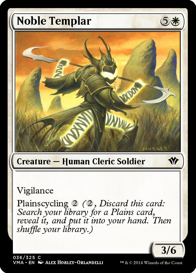 2014 Vintage Masters Noble Templar common #36 unlisted card image
