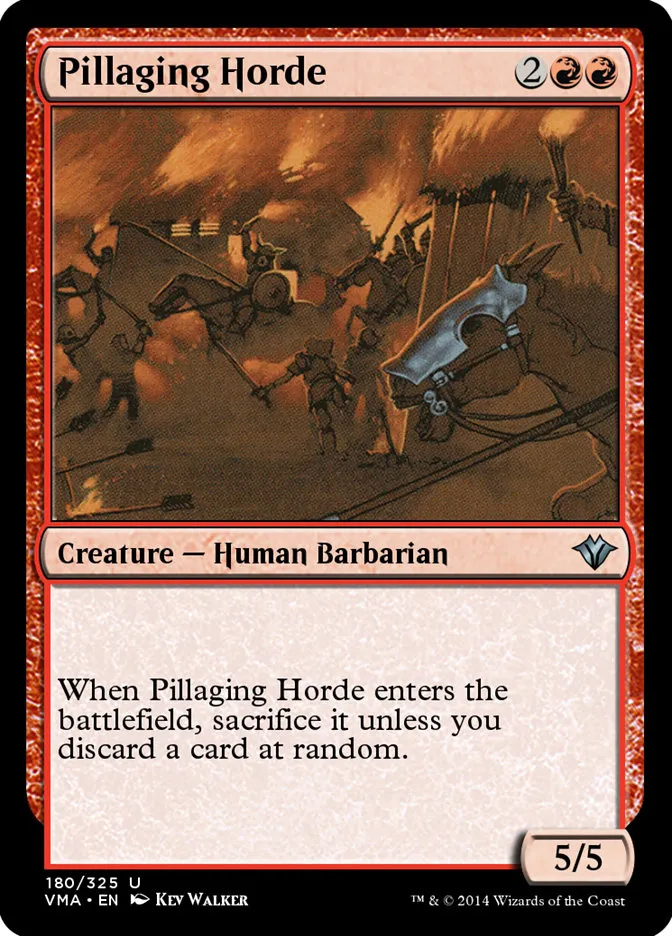 2014 Vintage Masters Pillaging Horde uncommon #180 unlisted card image