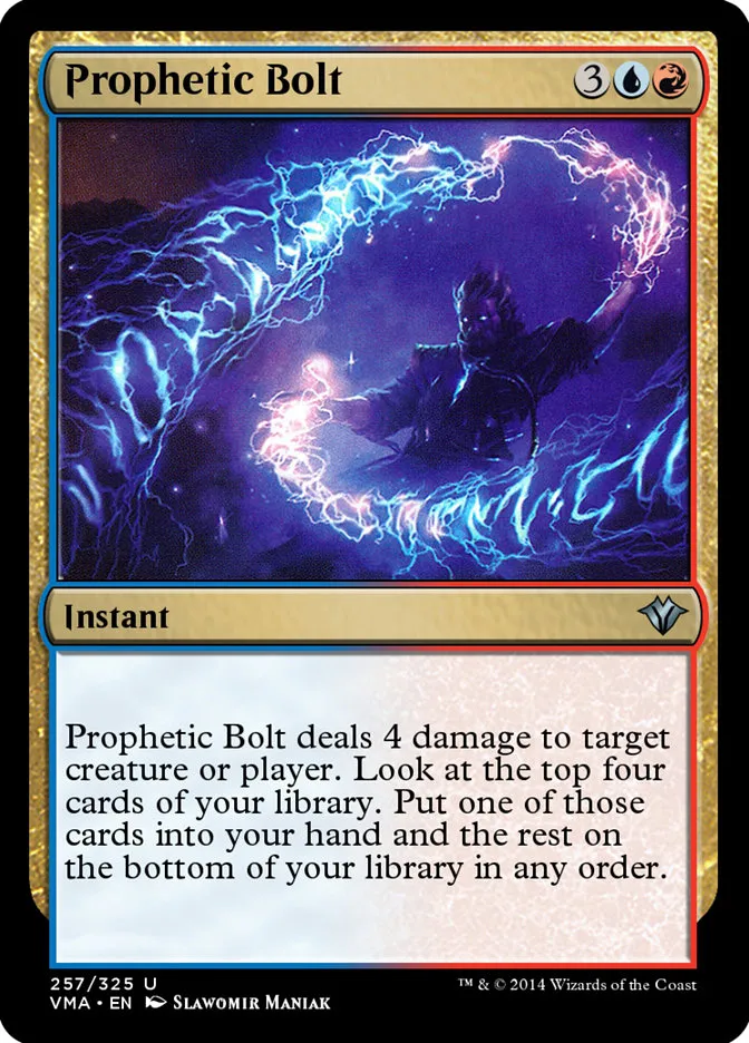 2014 Vintage Masters Prophetic Bolt uncommon #257 unlisted card image