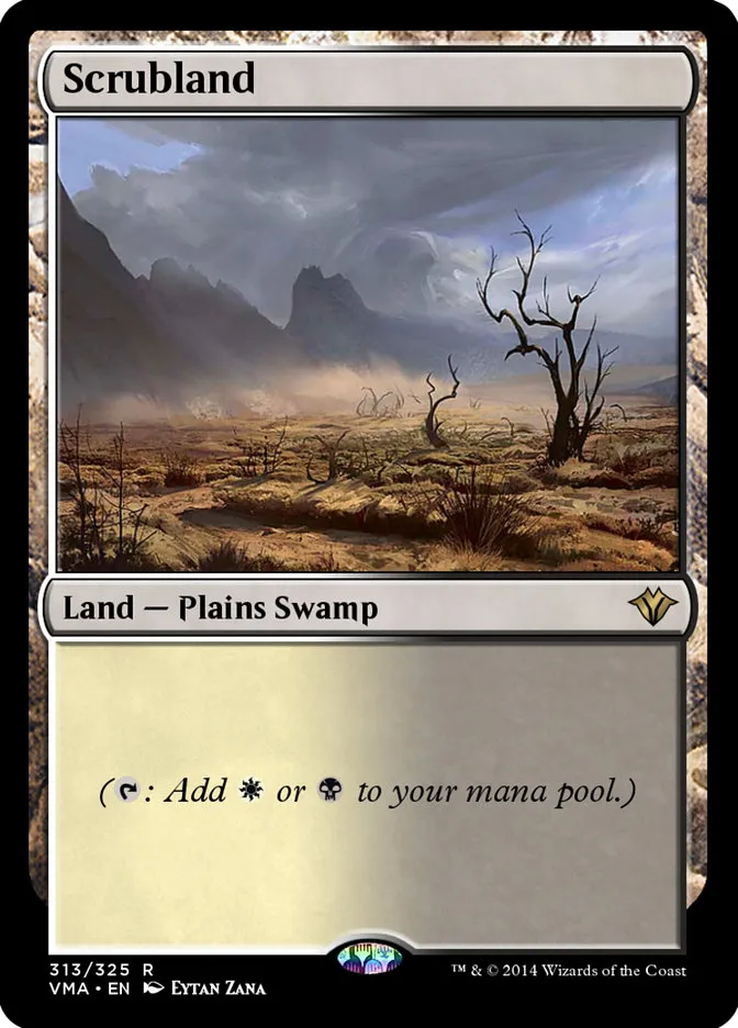2014 Vintage Masters Scrubland rare #313 unlisted card image