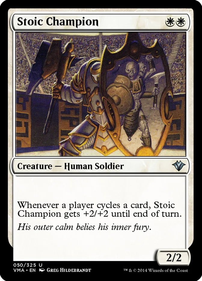 2014 Vintage Masters Stoic Champion uncommon #50 unlisted card image