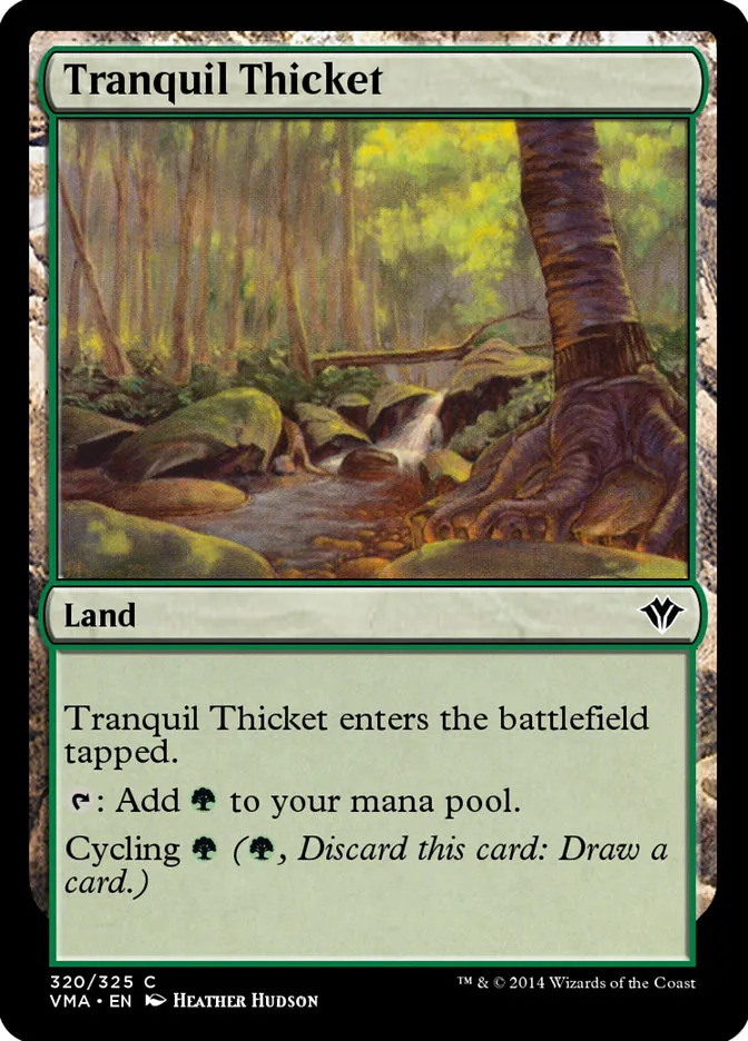 2014 Vintage Masters Tranquil Thicket common #320 unlisted card image