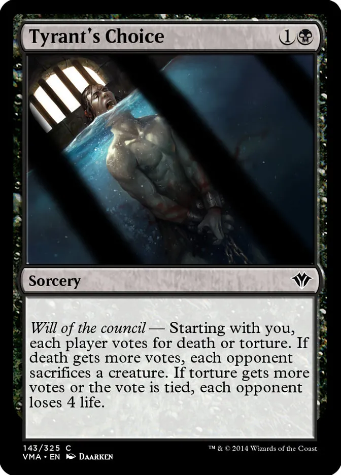 2014 Vintage Masters Tyrant's Choice common #143 unlisted card image
