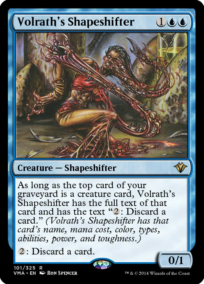2014 Vintage Masters Volrath's Shapeshifter rare #101 unlisted card image