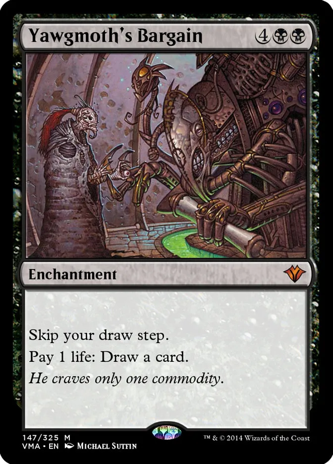 2014 Vintage Masters Yawgmoth's Bargain mythic #147 unlisted card image