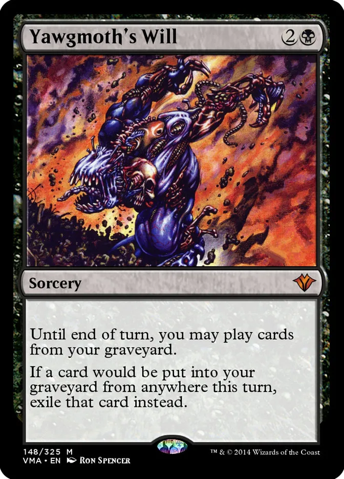 2014 Vintage Masters Yawgmoth's Will mythic #148 unlisted card image