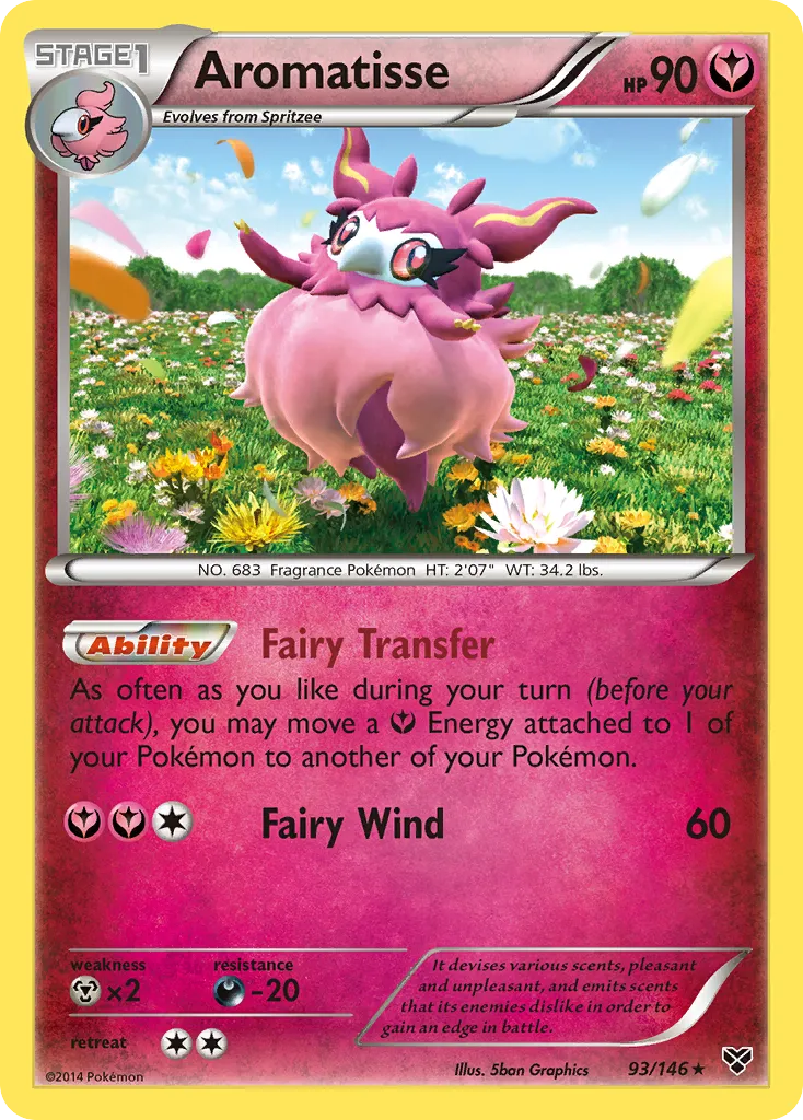 2014 XY Aromatisse Rare Holo #093/146 Rare Holo card image