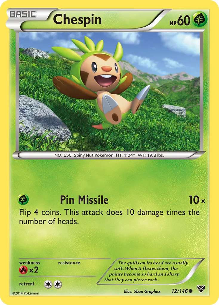 2014 XY Chespin #012/146 Common card image