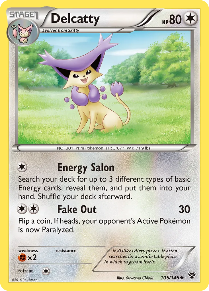 2014 XY Delcatty #105/146 Uncommon card image