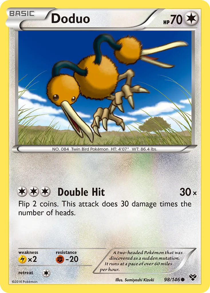 2014 XY Doduo Common #098/146 Common card image