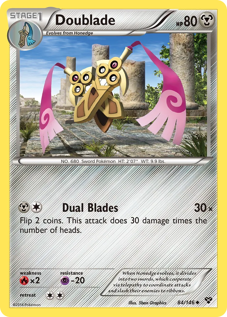 2014 XY Doublade Uncommon #084/146 Uncommon card image