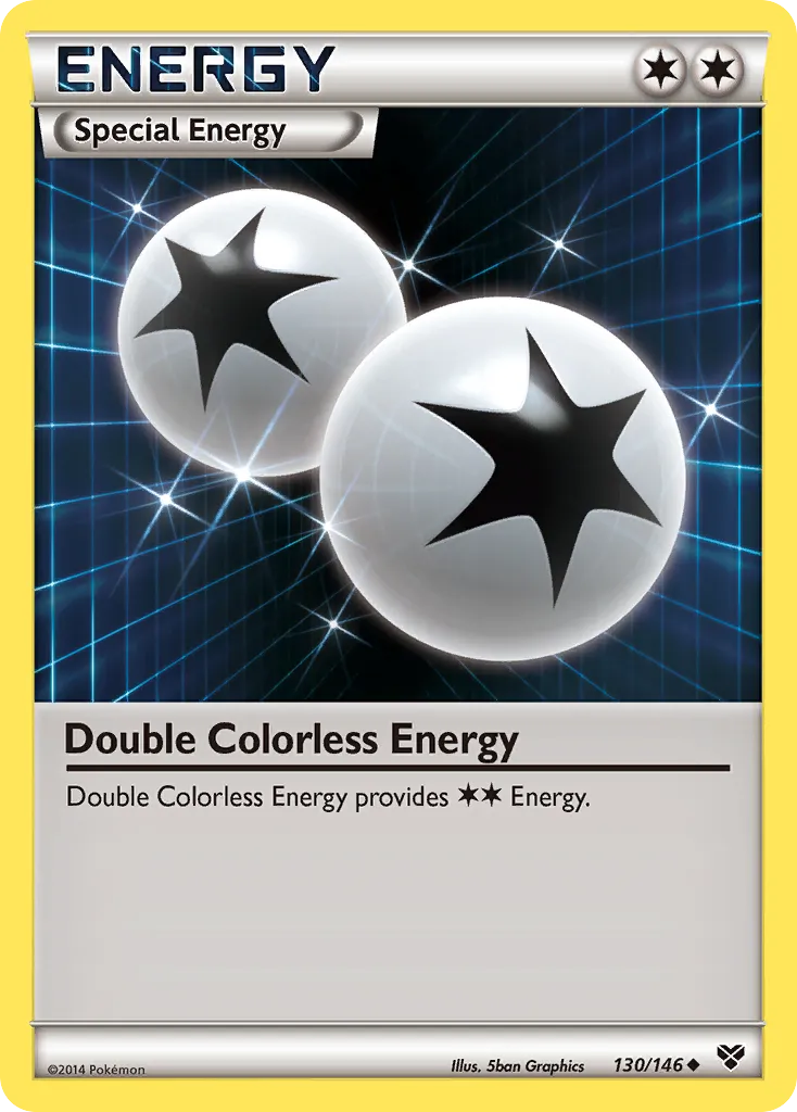 2014 XY Double Colorless Energy #130/146 Uncommon card image