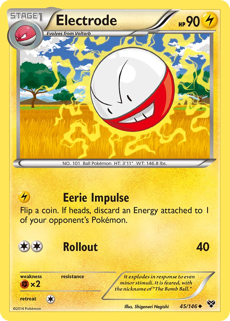 2014 XY Electrode Uncommon #045/146 Uncommon card image