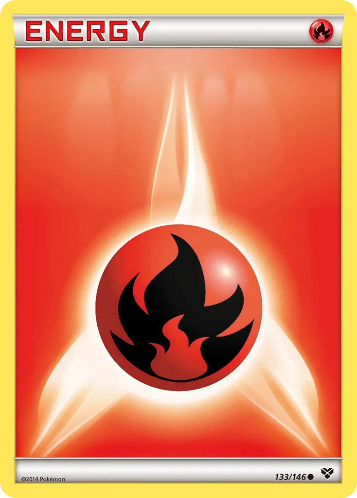 2014 XY Fire Energy Common #133/146 Common card image