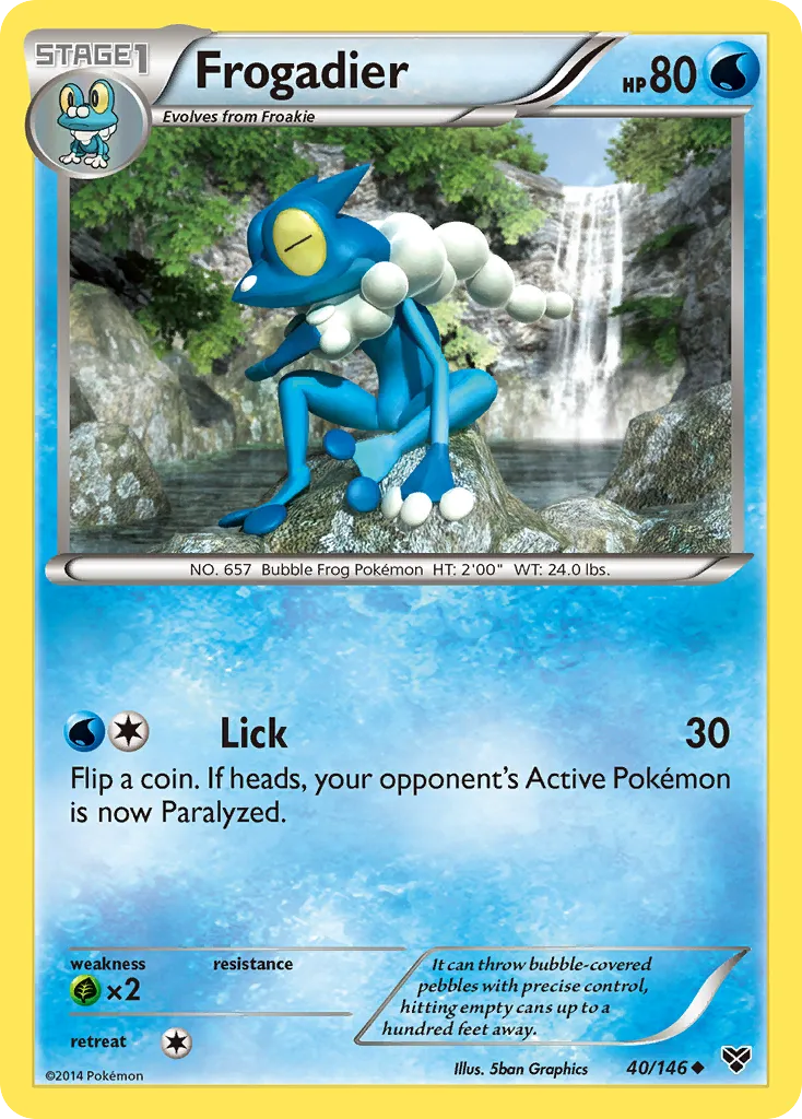 2014 XY Frogadier Uncommon #040/146 Uncommon card image