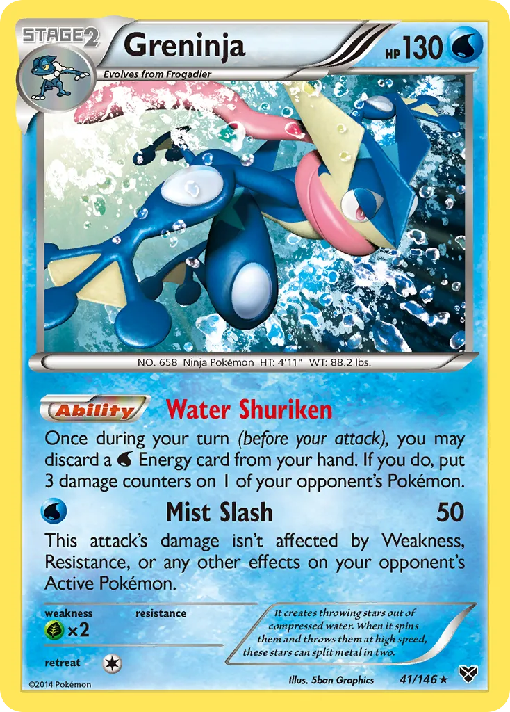2014 XY Greninja Rare Holo #041/146 Rare Holo card image