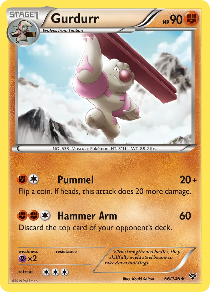 2014 XY Gurdurr #066/146 Uncommon card image