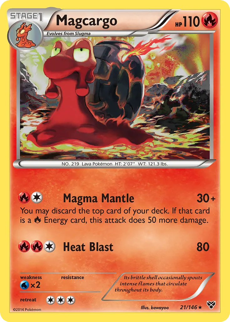 2014 XY Magcargo #021/146 Rare card image