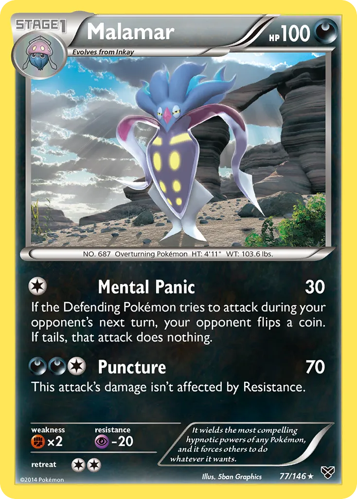 2014 XY Malamar #076/146 Rare card image