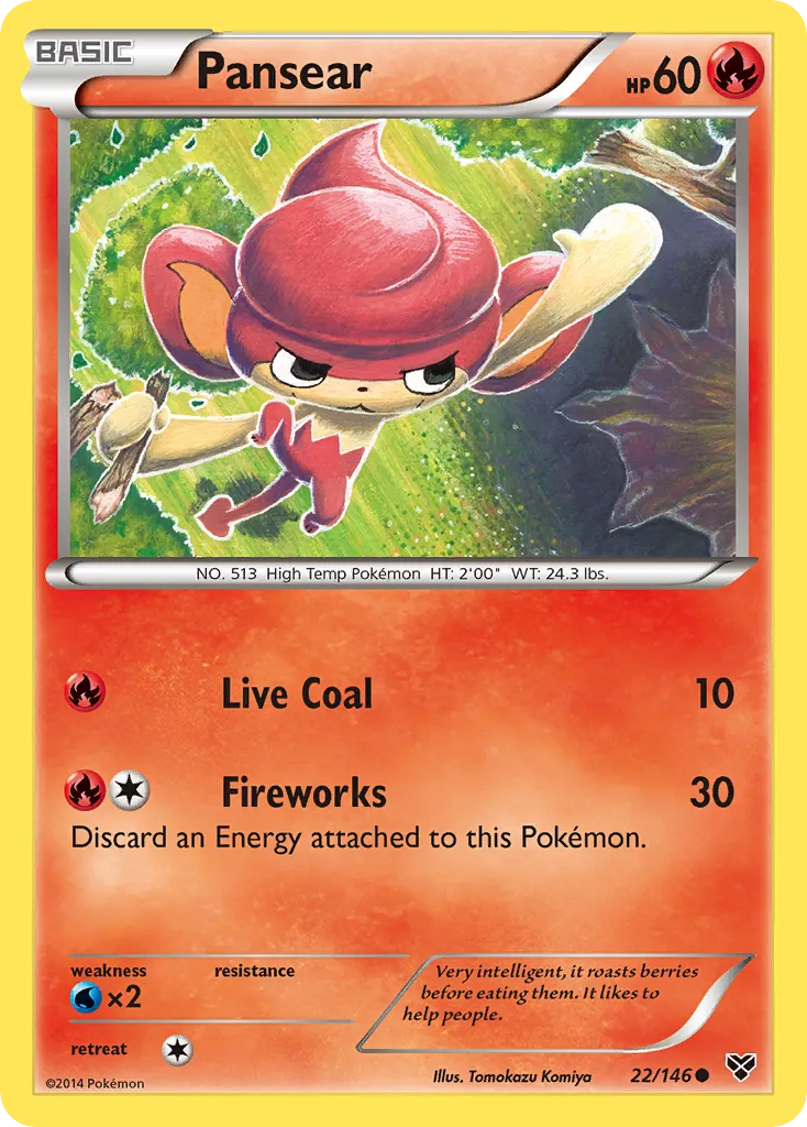 2014 XY Pansear Common #022/146 Common card image