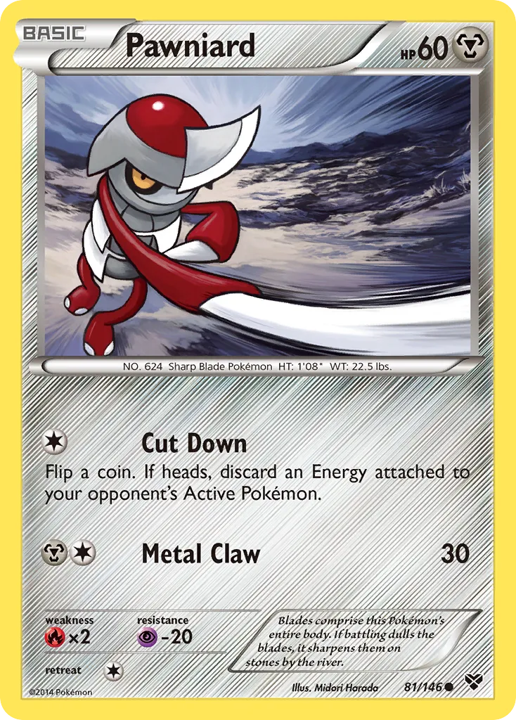 2014 XY Pawniard Common #081/146 Common card image