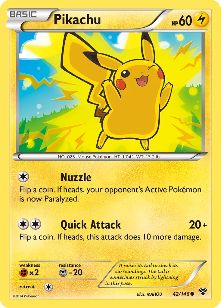 2014 XY Pikachu Common #042/146 Common card image