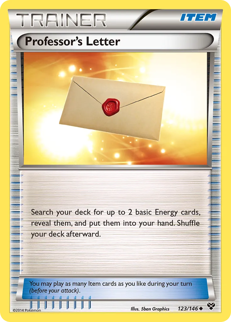 2014 XY Professor's Letter #123/146 Uncommon card image